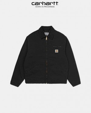 Carhartt Wip OG Detroit Jacket (Winter) Black (aged canvas) | TH0000100