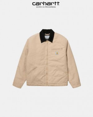 Carhartt Wip OG Detroit Jacket (Winter) Dusty Hamilton Brown (aged canvas) | TH0000102