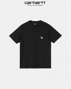 Carhartt Wip Pocket T-Shirt Black | TH0002300