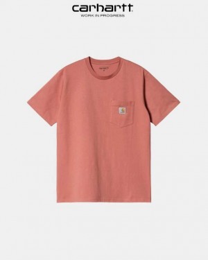 Carhartt Wip Pocket T-Shirt Misty Blush | TH0002298