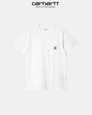 Carhartt Wip Pocket T-Shirt White | TH0002294