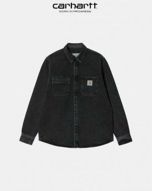 Carhartt Wip Salinac Shirt Jacket Black (stone washed) | TH0000111