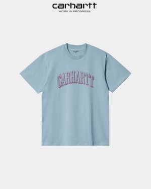 Carhartt Wip Scrawl Script T-Shirt Misty Sky | TH0002318