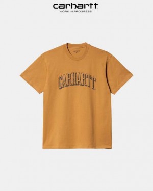 Carhartt Wip Scrawl Script T-Shirt Ochre | TH0002316