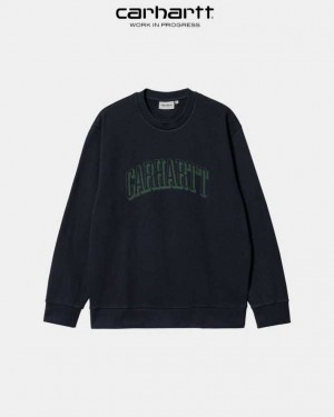 Carhartt Wip Scrawl Sweatshirt Dark Navy | TH0000366