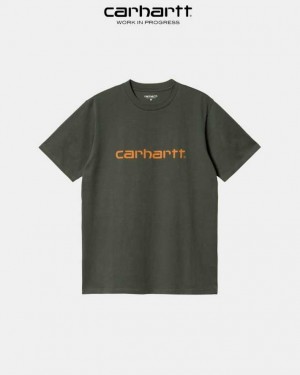 Carhartt Wip Script T-Shirt Boxwood | TH0002330