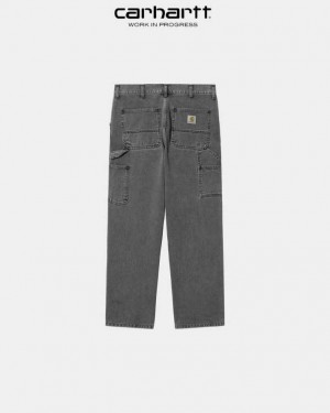 Carhartt Wip Single Knee Pant - Denim Black (stone bleached) | TH0001540