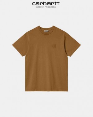 Carhartt Wip Verse Patch T-Shirt Hamilton Brown | TH0002357