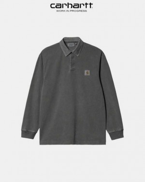 Carhartt Wip Vista Long Sleeve Rugby Shirt Vulcan | TH0002366