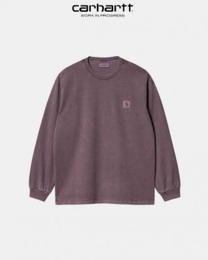 Carhartt Wip Vista Long Sleeve T-Shirt Dark Plum | TH0002371