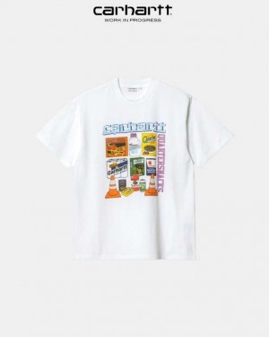 Carhartt Wip WIP x Quartersnacks Graphic T-Shirt White | TH0002129