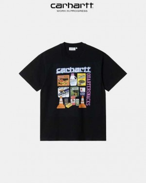 Carhartt Wip WIP x Quartersnacks Graphic T-Shirt Black | TH0002131