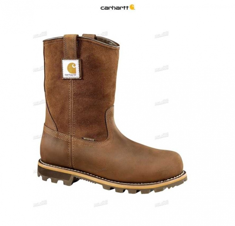 Carhartt 10-Inch Carbon Nano Toe Wellington DK BROWN OIL TANNED | TH0002813