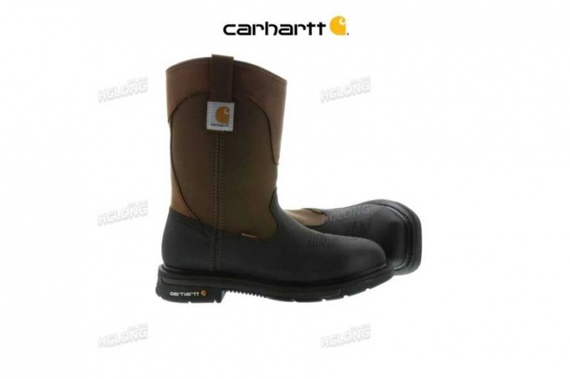 Carhartt 11-Inch Square Steel Toe Wellington Boot Brown | TH0002810