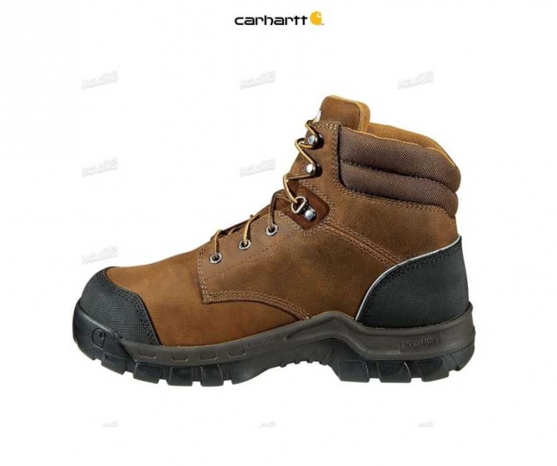 Carhartt 6-Inch Internal Met Guard Composite Toe Work Boot DK BROWN OIL TANNED | TH0002834