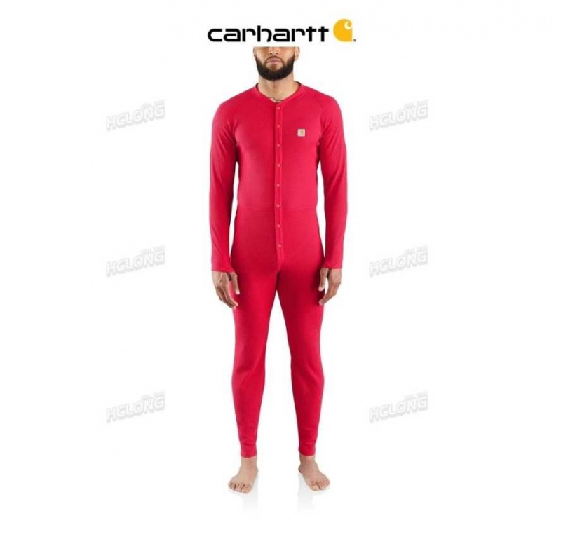 Carhartt Classic Cotton-Poly Union Suit Red | TH0002636