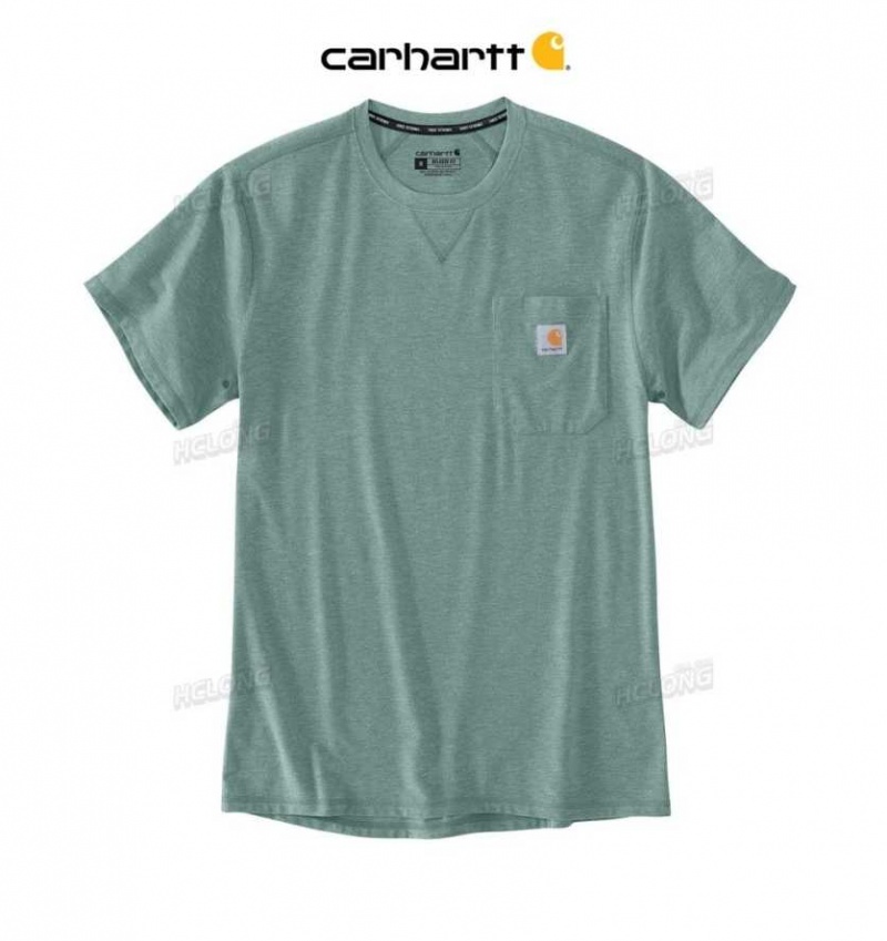 Carhartt Force Extremes Relaxed Fit Lightweight Short-Sleeve Pocket T-Shirt Succulent Heather | TH0002477