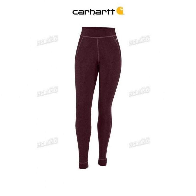 Carhartt Force Heavyweight Synthetic Wool-Blend Fleece Base Layer Pant Sparrow Heather | TH0002667