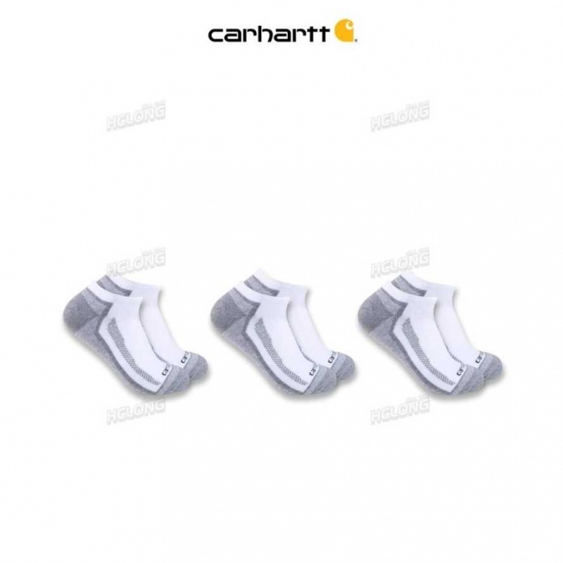 Carhartt Force Midweight Low-Cut Sock 3-Pack White | TH0002010