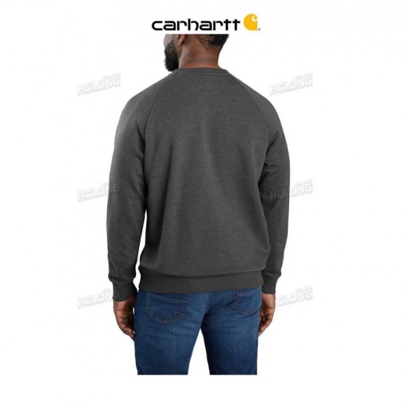 Carhartt Force Relaxed Fit Lightweight Crewneck Sweatshirt Carbon Heather | TH0000479