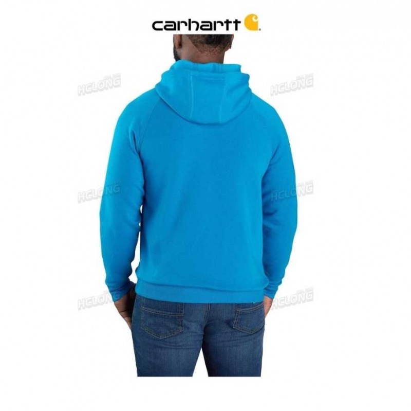 Carhartt Force Relaxed Fit Lightweight Logo Graphic Sweatshirt Marine Blue | TH0000482