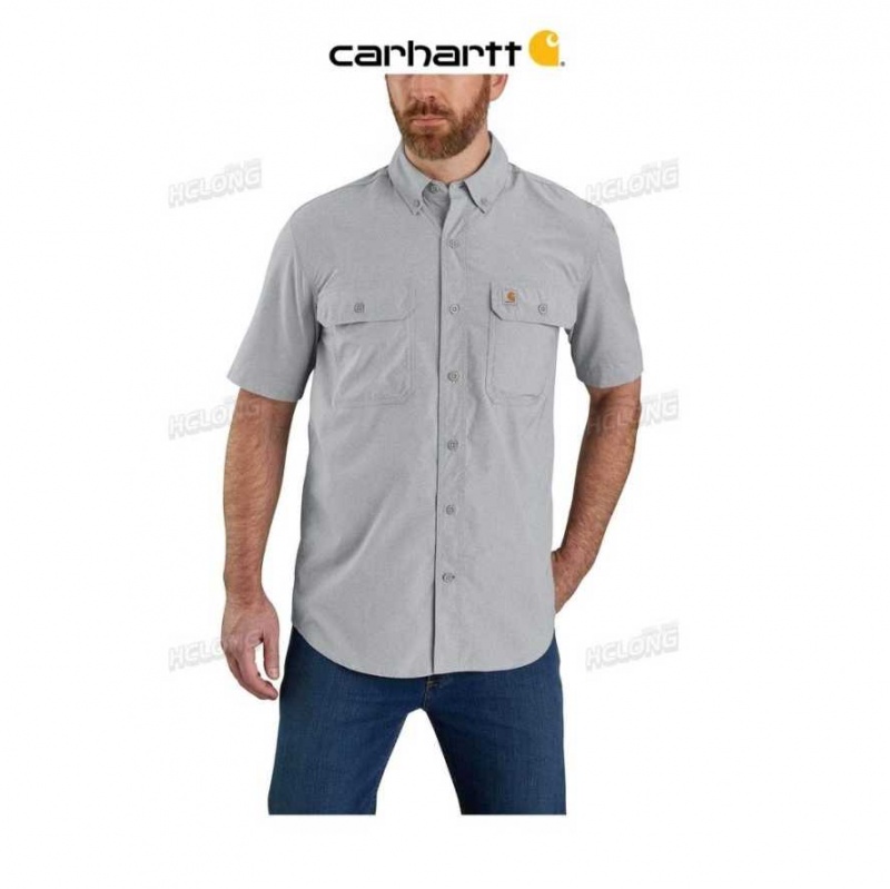 Carhartt Force Relaxed Fit Lightweight Short-Sleeve Shirt Steel | TH0002497