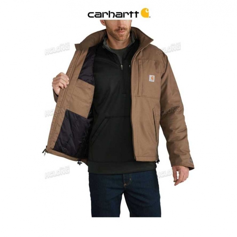 Carhartt Full Swing Loose Fit Quick Duck Insulated Jacket Canyon Brown | TH0000128