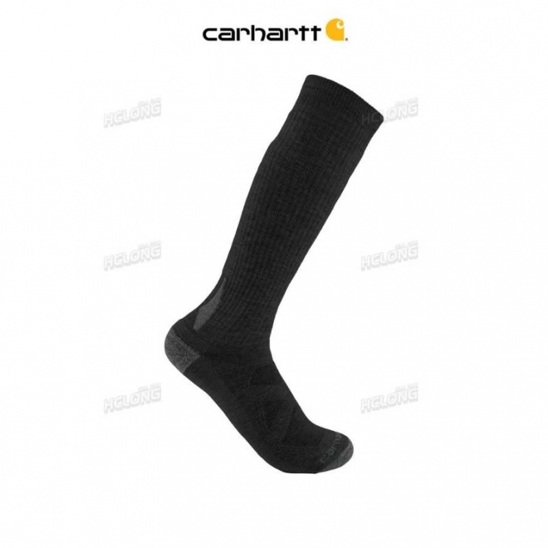 Carhartt Heavyweight Merino Wool Blend Boot Sock Black | TH0001935