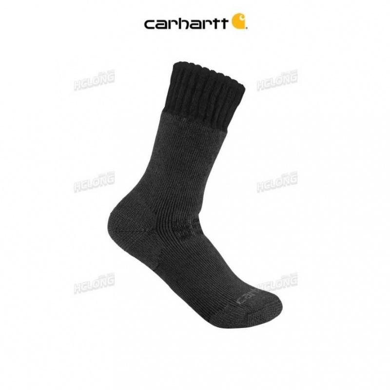 Carhartt Heavyweight Synthetic-Wool Blend Boot Sock Black | TH0001915