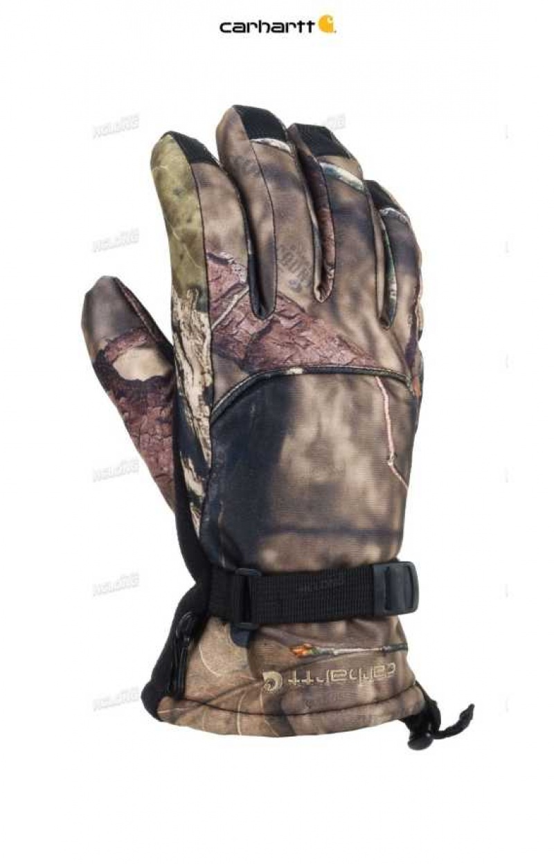 Carhartt Hunt Waterproof Insulated Camo Gauntlet Glove Moss | TH0001101