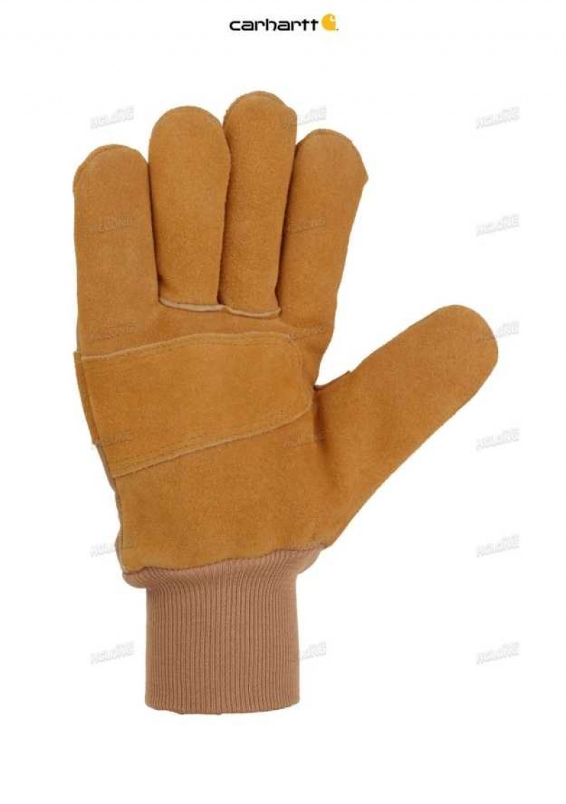 Carhartt Insulated Synthetic Suede Knit Cuff Work Glove Brown | TH0001097