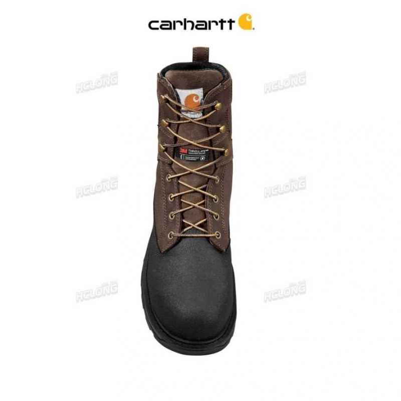 Carhartt Ironwood Insulated 8-Inch Alloy Toe Work Boot Dark Brown Oil Tanned | TH0002854