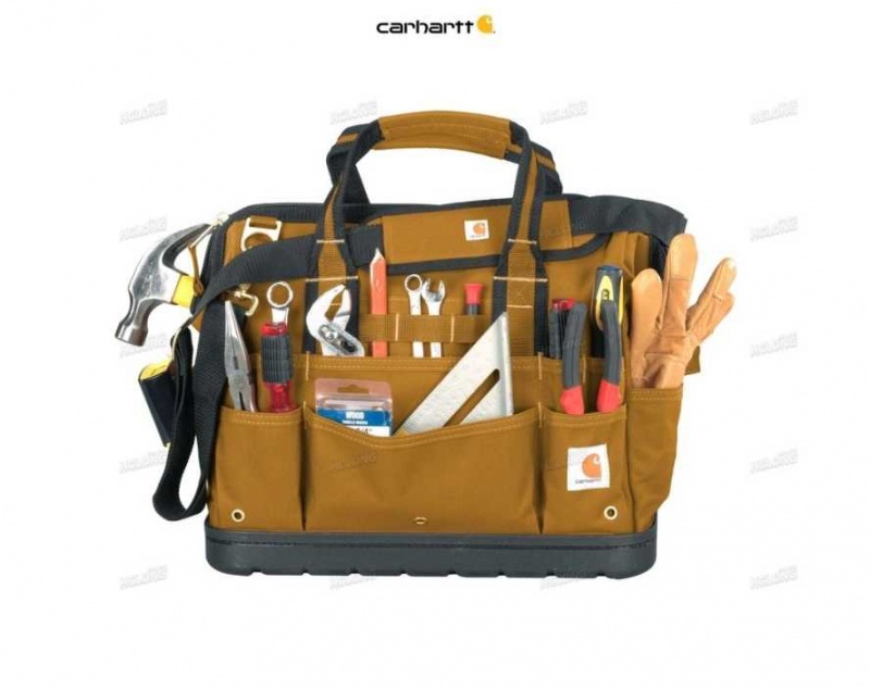 Carhartt Legacy 16 Tool Bag w Molded Base Brown | TH0000585