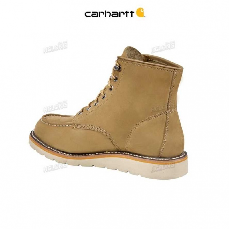 Carhartt Lightweight 6-Inch Moc Non-Safety Toe Wedge Boot Khaki | TH0002856