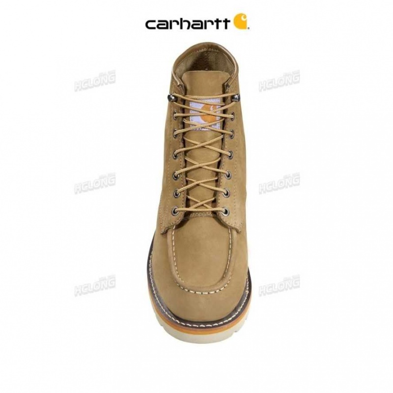 Carhartt Lightweight 6-Inch Moc Non-Safety Toe Wedge Boot Khaki | TH0002856