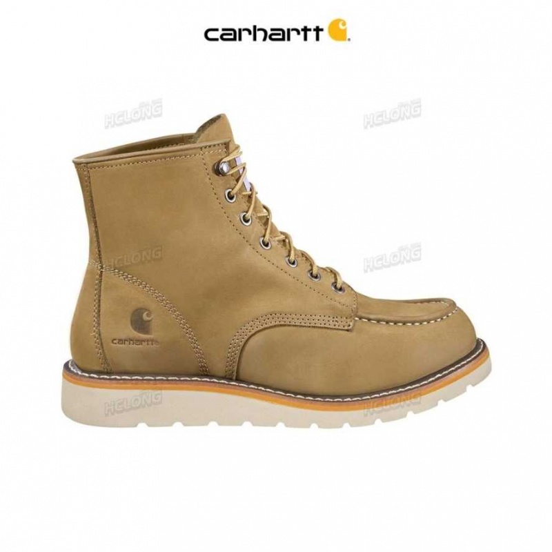 Carhartt Lightweight 6-Inch Moc Non-Safety Toe Wedge Boot Khaki | TH0002856