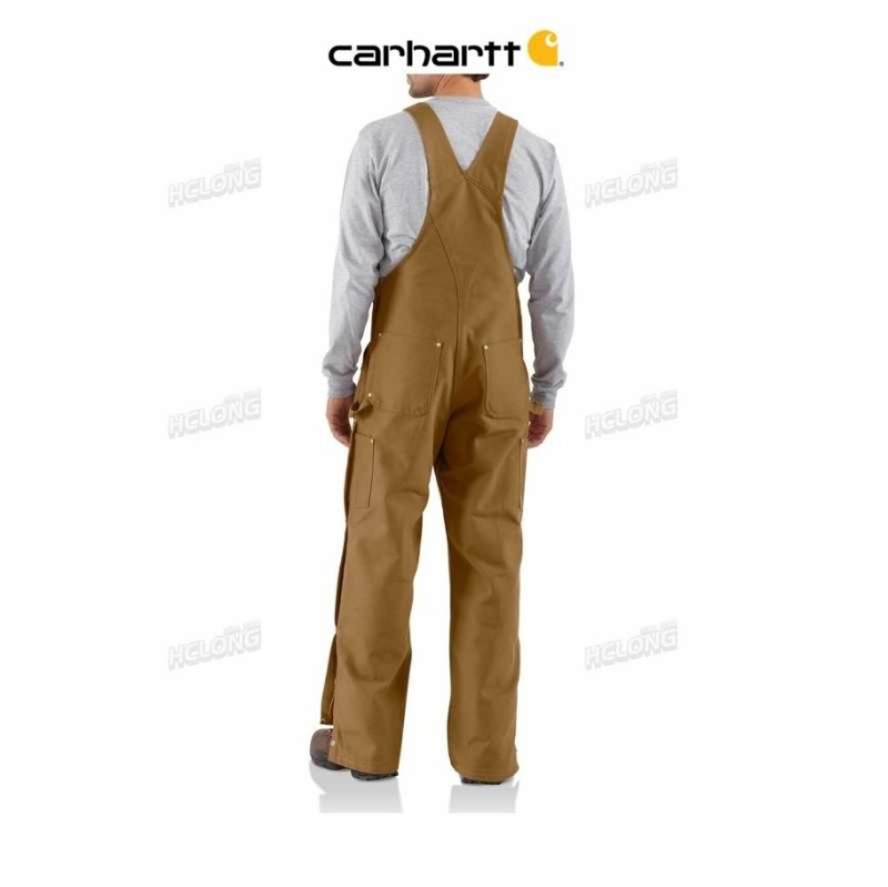 Carhartt Loose Fit Firm Duck Bib Overall Brown | TH0000822