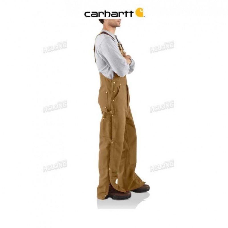 Carhartt Loose Fit Firm Duck Bib Overall Brown | TH0000822