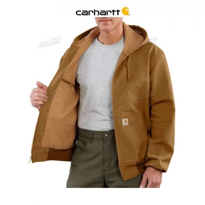 Carhartt Loose Fit Firm Duck Thermal-Lined Active Jac Brown | TH0000226