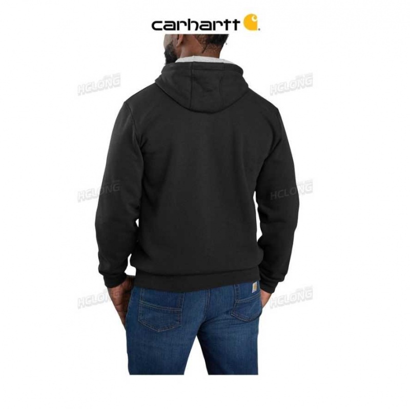 Carhartt Loose Fit Midweight Felt Logo Graphic Sweatshirt Black | TH0000475