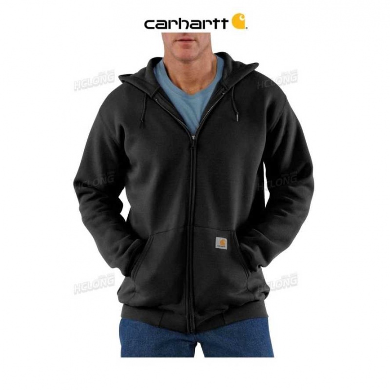 Carhartt Loose Fit Midweight Full-Zip Sweatshirt Black | TH0000504