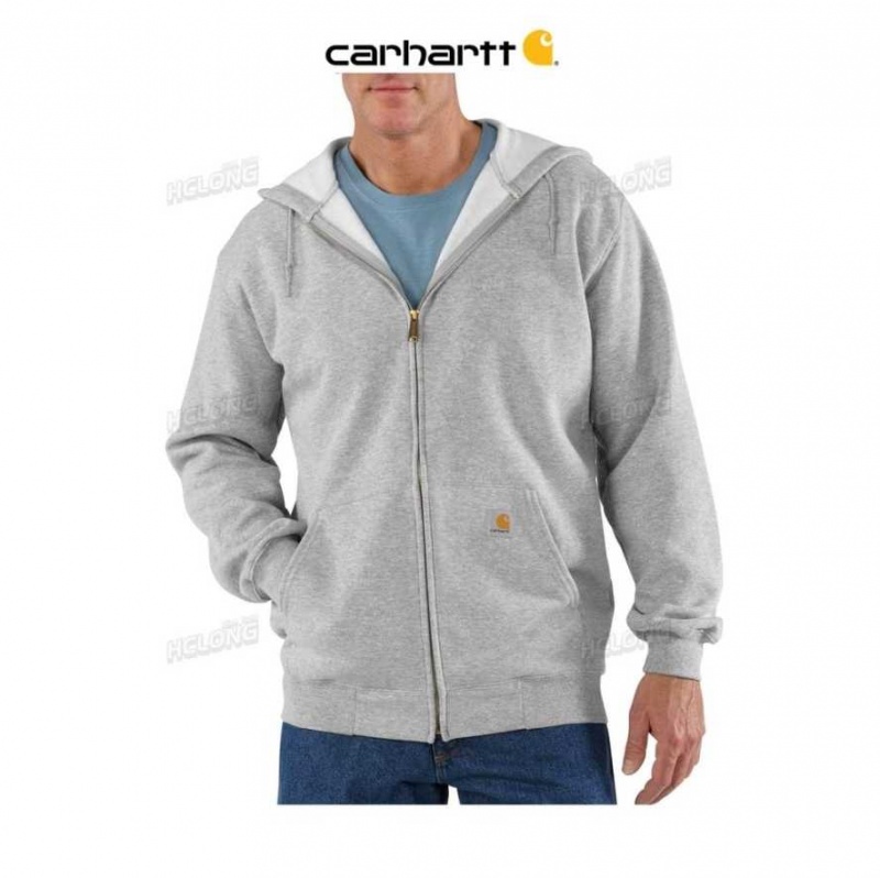 Carhartt Loose Fit Midweight Full-Zip Sweatshirt Heather Gray | TH0000505