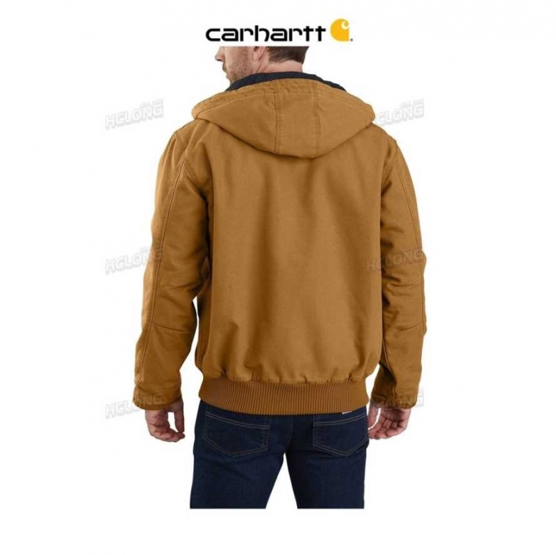 Carhartt Loose Fit Washed Duck Insulated Active Jac Brown | TH0000164