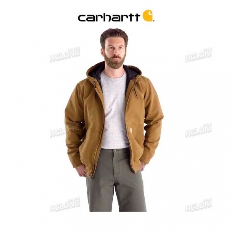 Carhartt Loose Fit Washed Duck Insulated Active Jac Brown | TH0000164