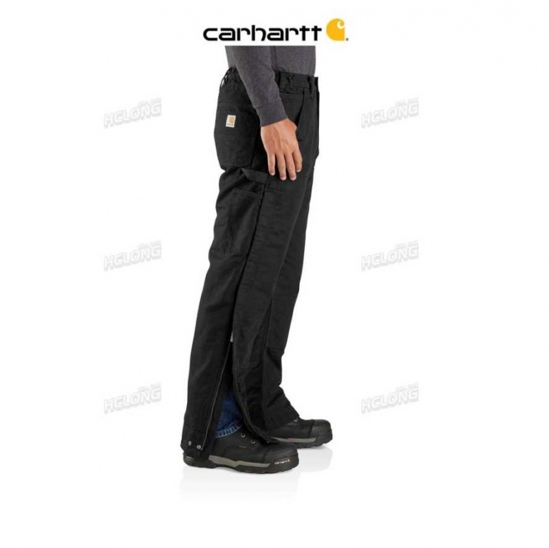 Carhartt Loose Fit Washed Duck Insulated Pant Black | TH0001651