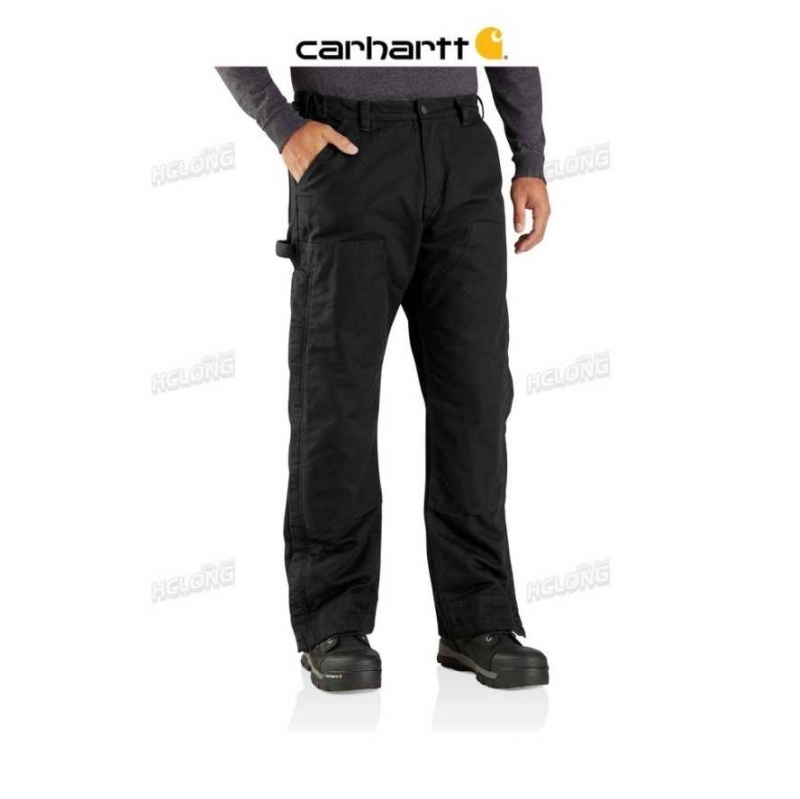 Carhartt Loose Fit Washed Duck Insulated Pant Black | TH0001651