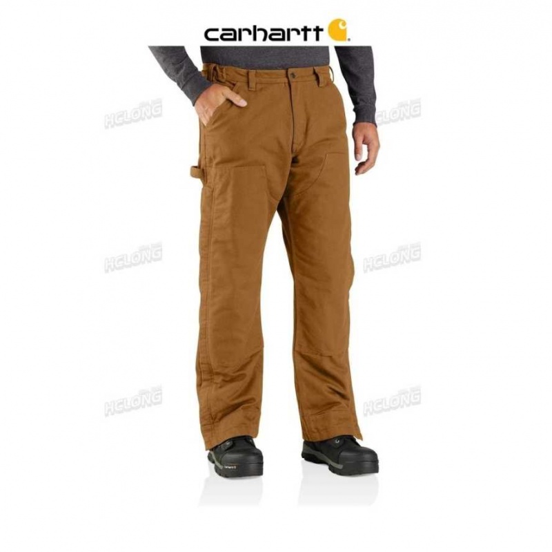 Carhartt Loose Fit Washed Duck Insulated Pant Brown | TH0001652