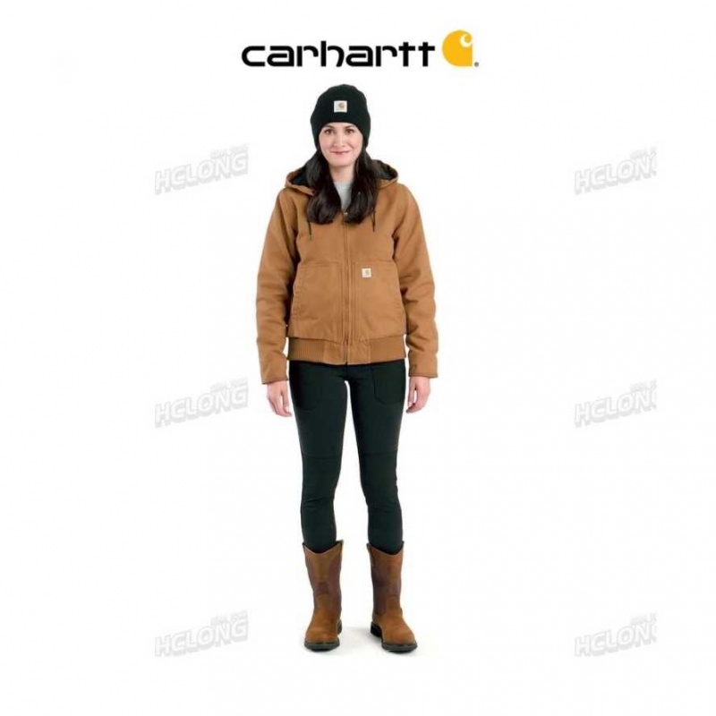 Carhartt Loose Fit Washed Duck Insulated Active Jacket - 3 Warmest Rating Black | TH0000165