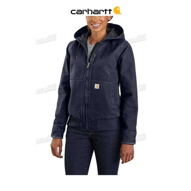 Carhartt Loose Fit Washed Duck Insulated Active Jac - 3 Warmest Rating Navy | TH0000168