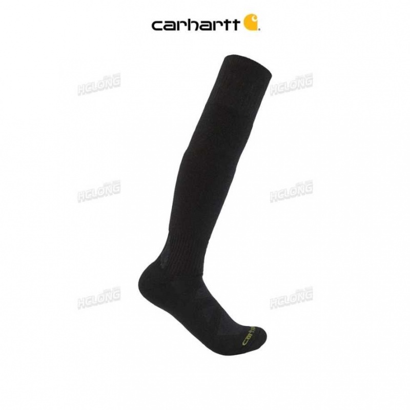 Carhartt Midweight Merino Wool Blend Uniform Over-The-Calf Sock Black | TH0002029